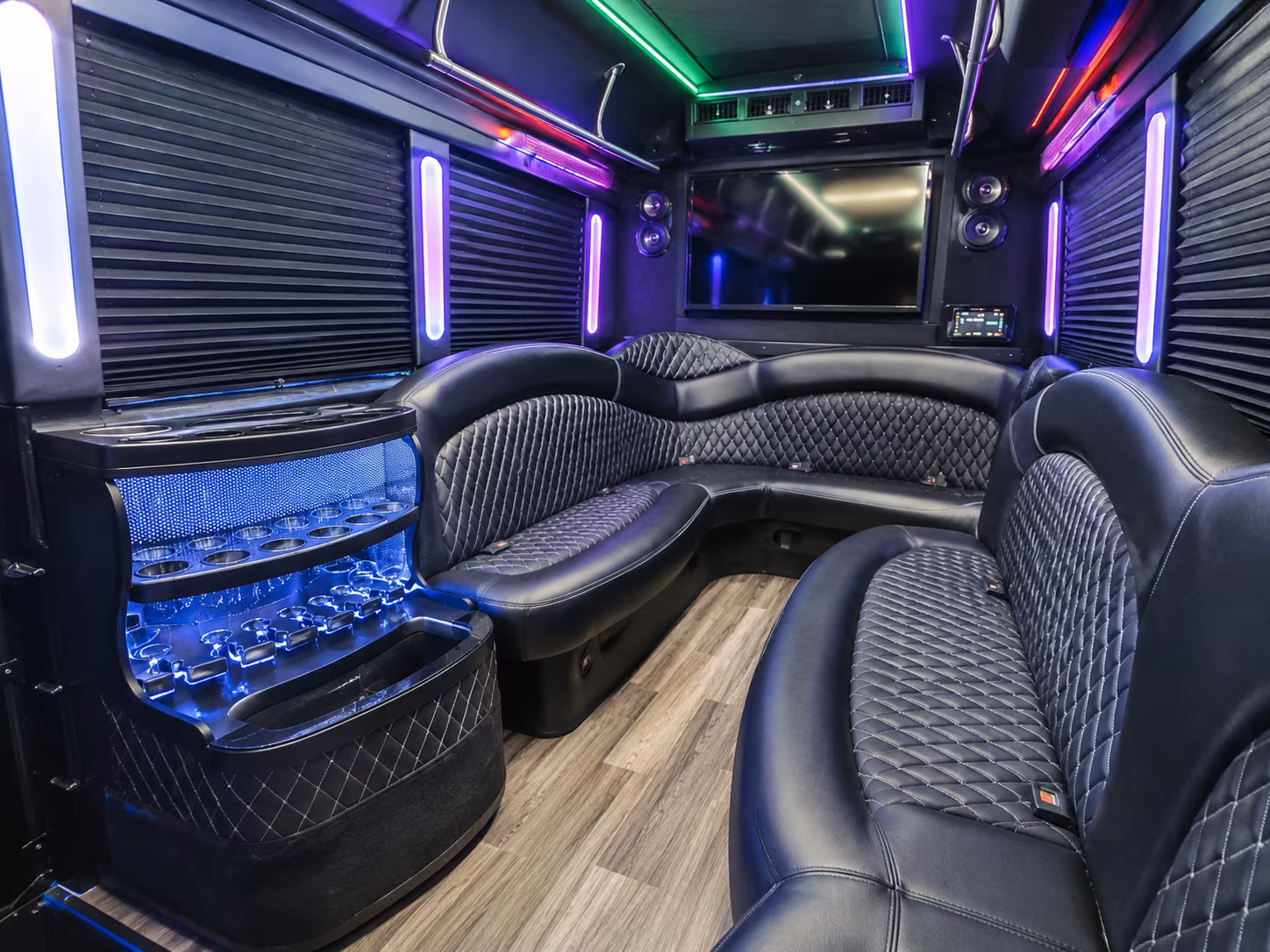 15 Passenger Party Bus Interior