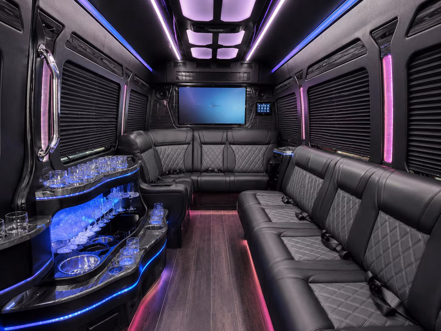 Chandler School Event Transportation party bus exterior