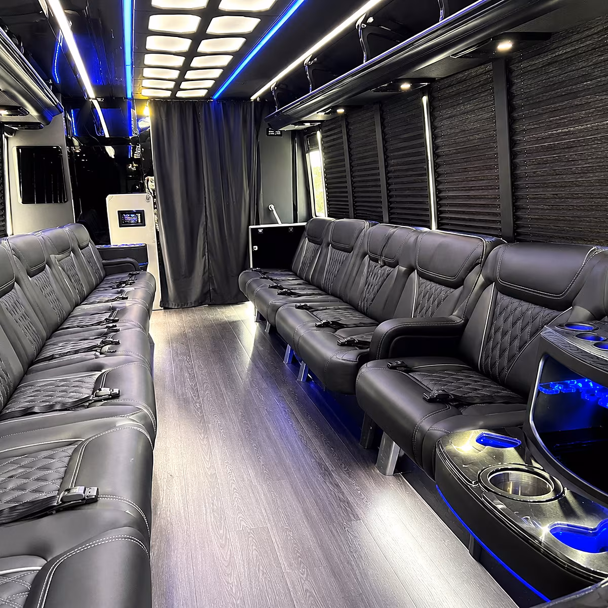 Chandler Sporting Event Transportation party bus interior