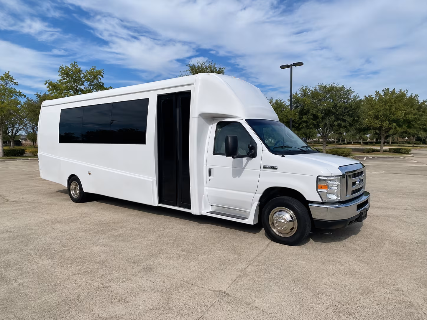 Interior of a party bus rental serving Chandler